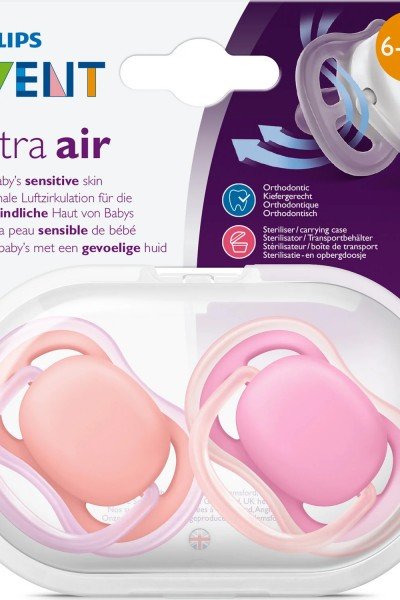 Philips Avent SCF245/22 Ultra Air Emzik 6-18 ay 2'li Kız Yalancı Emzik