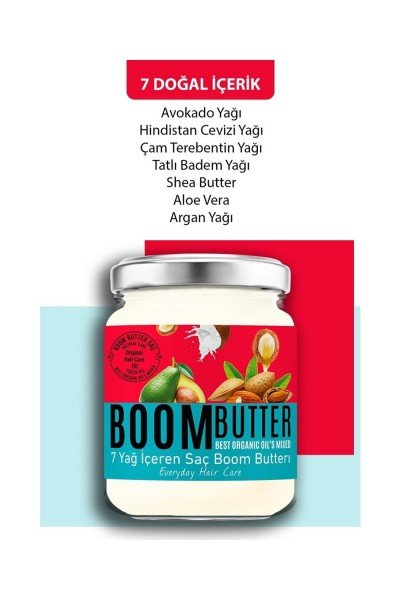 BOOM BUTTER Saç Bakım Yağı 190 ML