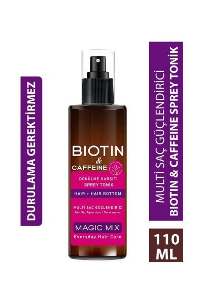 MAGIC MIX Biotin ve Kafein Içeren Saç Kökü Güçlendirici Hızlı Uzamaya Yardımcı Tonik 110 ml