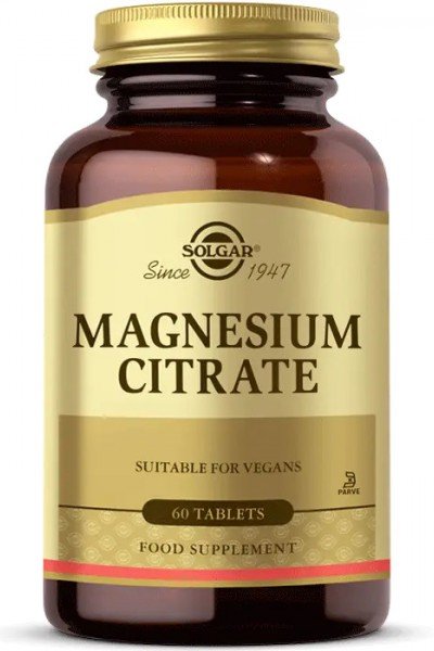 Solgar Magnesium Citrate 200 Mg 60 Tablet