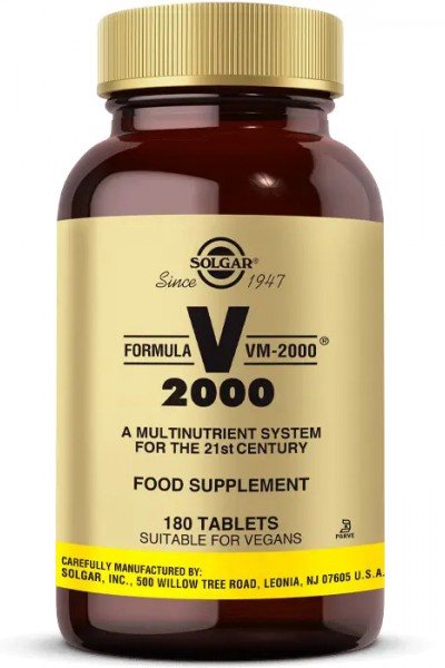 Solgar Formula VM-2000 Multivitamin ve Mineral 180 Tablet