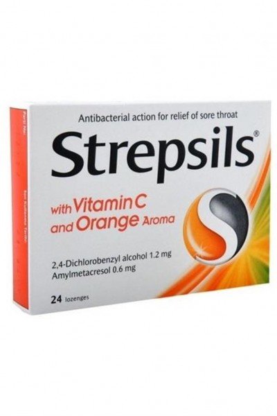 Strepsils C Vitaminli Portakal Aromalı Pastil 24 Adet
