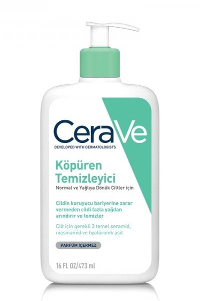 CeraVe Normal Ve Yağlı Ciltler İçin Köpüren Temizleyici 473 ml